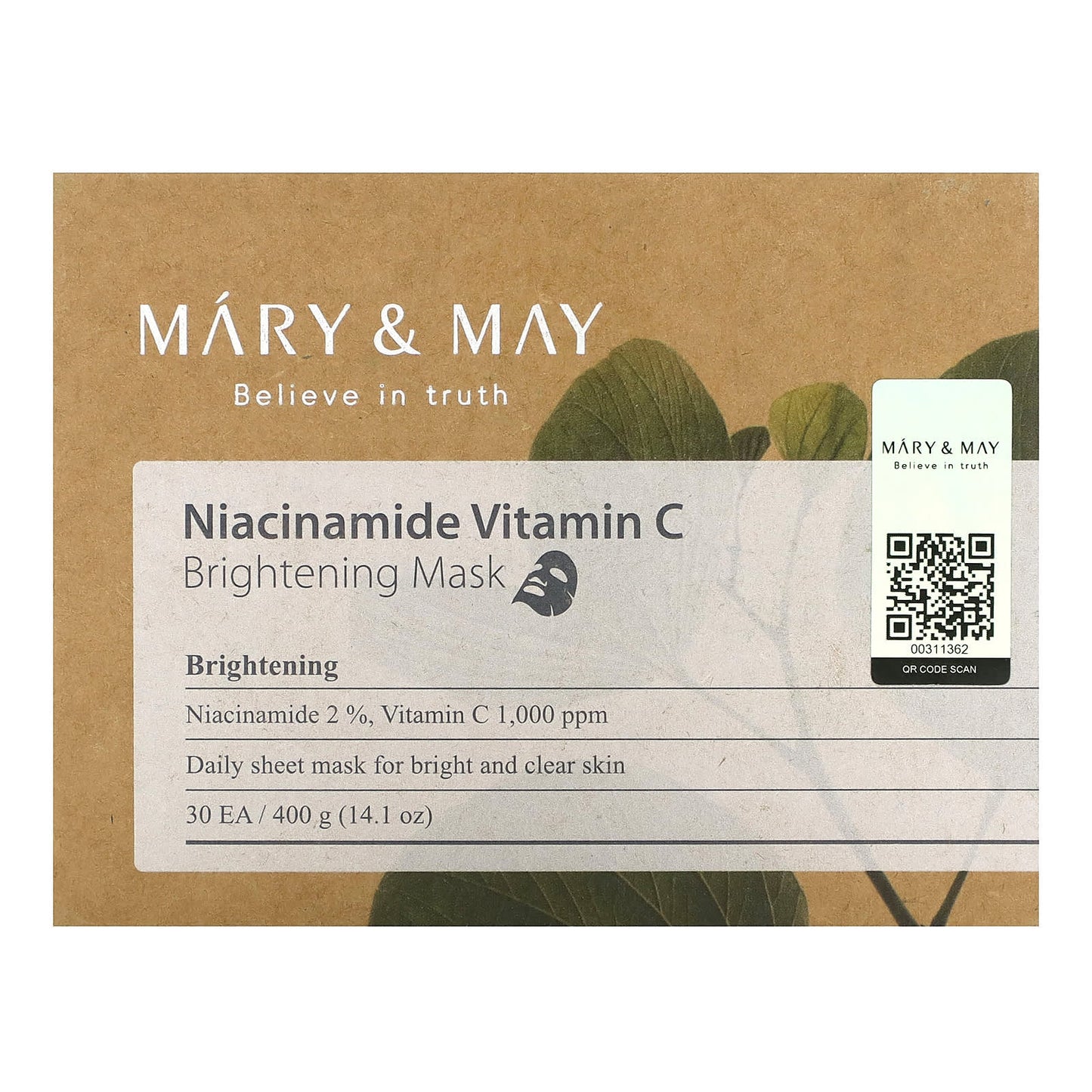 Mary&May - Mascarilla con Niacinamida C (30pc) - Skin Shine