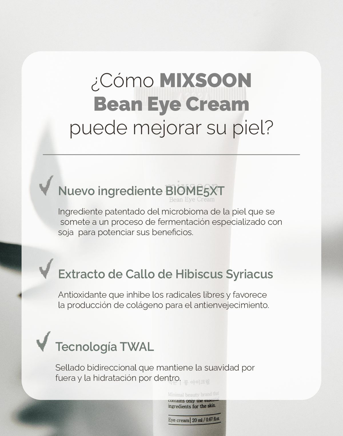 Mixsoon - Bean Eye Cream - Skin Shine